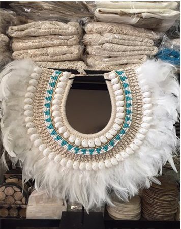 Expressionsmetis Papua Shells, Feathers & Beads Necklace On Stand Main