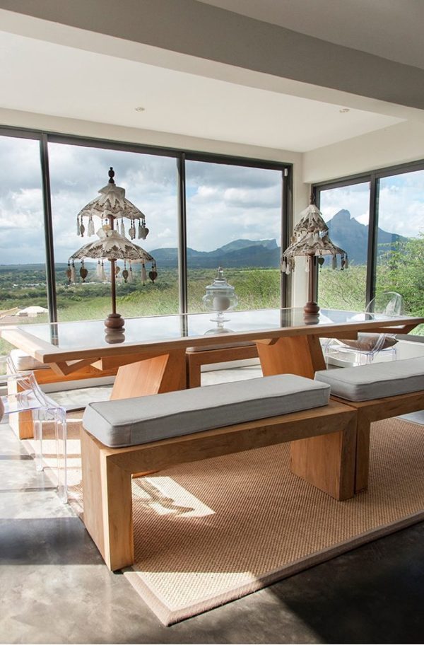 Expressionsmetis Wood Dining Table Teak Glass Bench