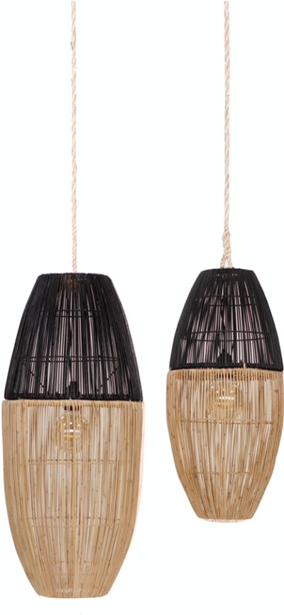 Expressionsmetis Bi Color Natural Rattan Lamp Shade Pendant Lighting Hanging Light