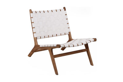 Expressionsmetis Furniture Home Decor Wooden Teak Outdoor Strap Lounge Chair