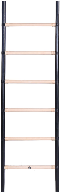 Expressionsmetis Home Decor Black Rattan Decorative Ladder