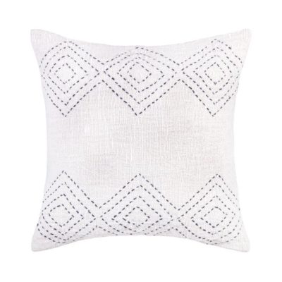 Expressionsmetis Home Decor Decorative Kite Pattern Stitches Ivory Natural Cushion Cover 50 Cm