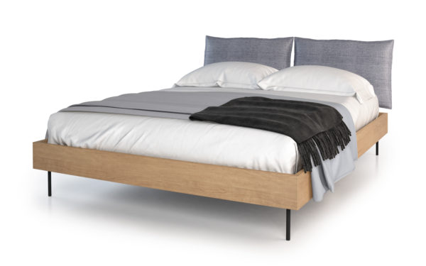 Expressionsmetis Indoor Furniture Bedroom Upholstered Head Board Metal Leg Bed