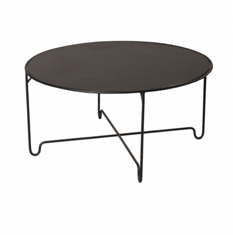 Expressionsmetis Indoor Furniture Living Room Black Round Coffee Table Metal Leg