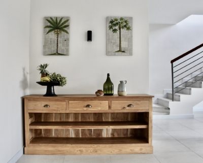 Expressionsmetis Indoor Furniture Teak Wood Open Cabinet With Shelves Drawers