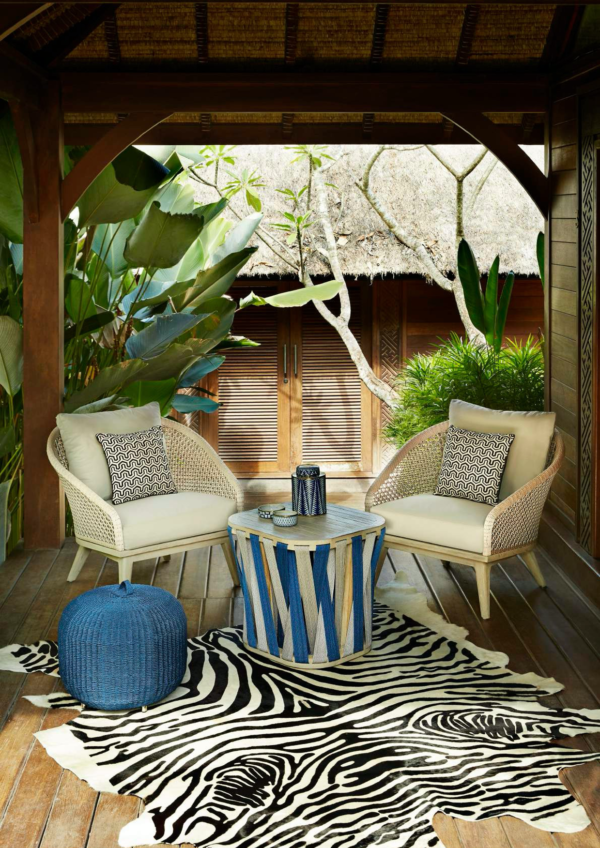 Expressionsmetis Indoor Outdoor Furniture Arm Lounge Chair Woven Rope Wooden Teak