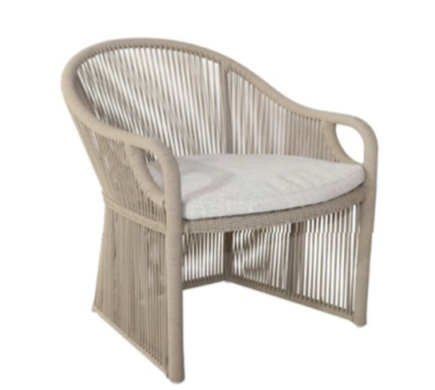Expressionsmetis Indoor Outdoor Furniture Nude Taupe Rope Dining Chair
