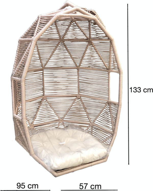Expressionsmetis Outdoor Furniture Round Woven Synthetic Rope African Coccoon Swing